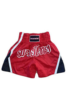 REVGEAR Muy Thai MMA Athletic Shiny Shorts XXL Red / White Gym Boxing