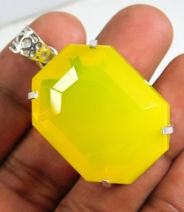 Stupendo Ciondolo Luce Opale Giallo Welo Australiano 162,20 Ct Gemma Certificata - Foto 1 di 8