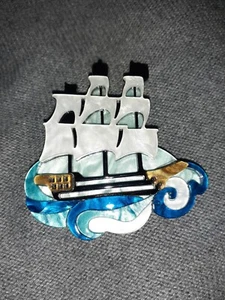 Ship Brooch - Picture 1 of 3