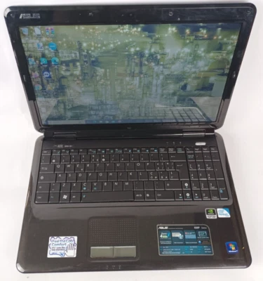 Asus K50IP Notebook PC T4400 4gb DDR2 500gb HDD VGA SD DVD Windows 10 Pro 64bit - Imagen 1 de 4