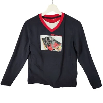 Ferrari P50 Testarossa V-Neck Long Sleeve Graphic Tee Shirt Women Size XL US M - Image 1 of 4