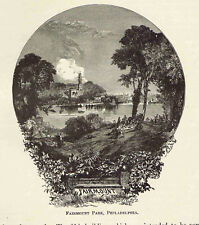 FAIRMOUNT PARK-Philadelphia, PA Site of Centennial 1882 Page of American History