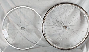 Araya Vintage 27" Road Bike Wheel Set Freewheel 126/100 36S Silver USA Shipping! - Picture 1 of 23