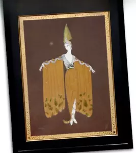 Erte Star Front Silkscreen Embossed Tassel Hat Painting Limited of 300 Signed - Picture 1 of 10