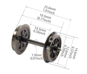 Metallspeichenrad einachsig NEU Spur H0  - Bild 1 von 1