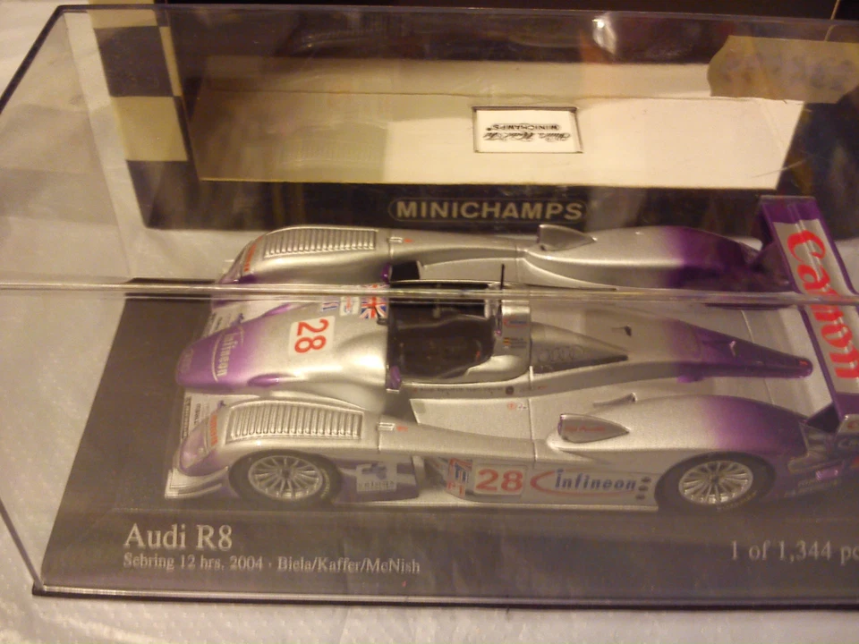 MINICHAMPS 1:43 AUDI R8 INFINEON 12 ЧАСОВ SEBRING 2004 ПОБЕДИТЕЛИ BIELA - Изображение 1 из 1