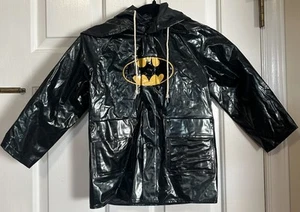 Vintage Rare 1990 Batman DC Comics Rain Coat Jacket Youth Size 4 Warner Bros 90s - Picture 1 of 6