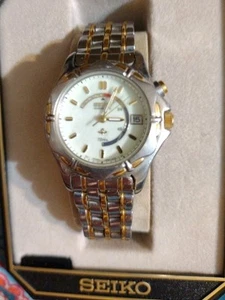 3M22-0A30 1994 Seiko Kinetic Watch Working Original Band-Luminous - Picture 1 of 4