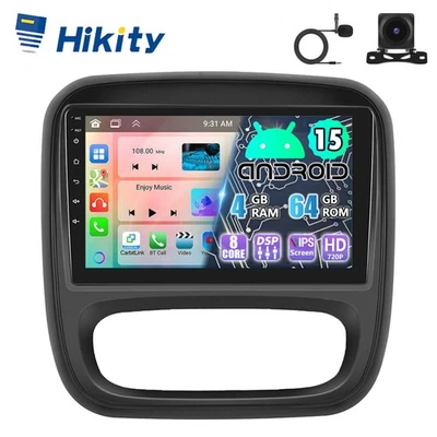9" CarPlay 4+64GB 8Core Android Autoradio Für Opel Vivaro B Renault Trafic 3 GPS - Bild 1 von 4