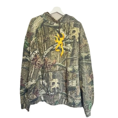 Sudadera con Capucha Browning Caza Camuflaje Amarillo Bordado Logo Pullover Talla 2xl Foto 1 de 4