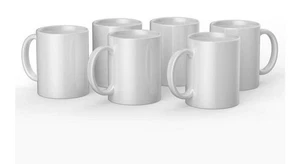 Taza Cricut en blanco, blanca, 15 oz- (425 ml) juego de 6 aptas para lavavajillas y microondas - Imagen 1 de 4