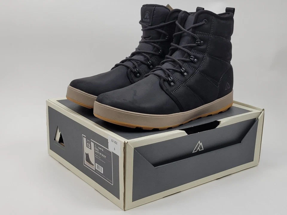 Alpine x Kamik Men's Ezra Black Waterproof Suede Sizes 8-14 Boots Winter Boots - Image 1 of 4