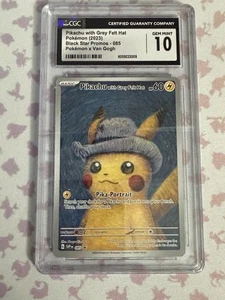 Pokemon Pikachu mit grauem Filzhut Van Gogh Full Art Promo SVP EN 085 CGC 10 - Bild 1 von 2