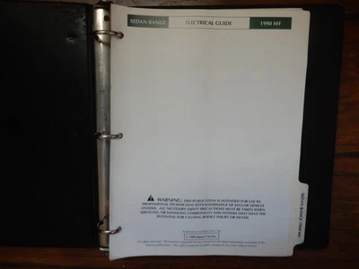 Jaguar 1990 sedán gama XJ6 XJ12 guía eléctrica con diapositivas de cableado de páginas extraíbles Foto 1 de 4