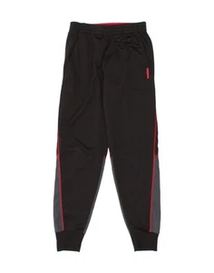 REEBOK Boys Tracksuit Trousers Joggers 11-12 Years Large Black Colourblock AZ04 - Picture 1 of 3