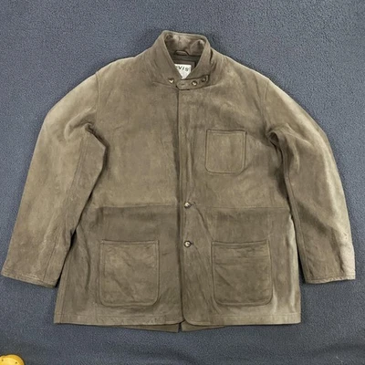 Chaqueta Orvis Para Hombres 54T Alta Gamuza Cuero Abrigo de Campo Caza Tiro Safari Foto 1 de 4