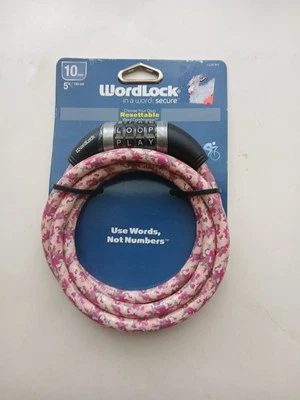 Wordlock Camuflagem Rosa 5 Pés Bloqueio, Use Palavras Não Números NOVO! - Imagem 1 de 2
