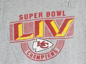 Kansas City Chiefs Shirt Mens L Gray Super Bowl LIV Champions Fanatics KC NFL - Picture 1 of 9