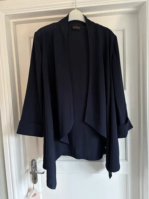 Yours Clothing Navy Waterfall Jacket SIZE 24 Excellent Condition - Image 1 of 4