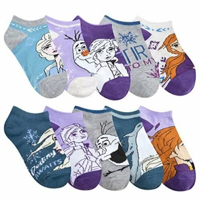NEW Disney Frozen 2 10 Days of Socks Pairs Sz 6-10.5 10.5-4 4-10 Anna Elsa Olaf  - Image 1 of 4