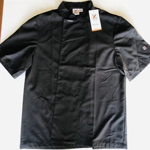**FREE SHIPPING** Club Chef Black Chef Jacket Unisex Lightweight Size 117 XL - Picture 1 of 4