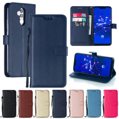 Magnetic Leather Wallet Flip Case Cover For Huawei Mate 20 Lite 10 9 P40 P30 Pro - Image 1 of 4