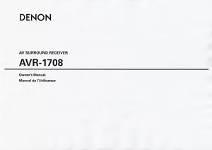 Manual de instrucciones-Operating Instructions para Denon AVR-1708 - Imagen 1 de 1
