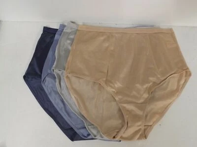 Breezies Juego de 4 Bragas Breves Completas 100% Nylon-Azul-Pequeñas-NUEVAS-A351085 Foto 1 de 2