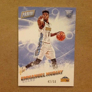 EMMANUEL MUDIAY #60 NUGGETS RC 42/50 made Thick Stock 2016 Panini Fathers Day - Picture 1 of 1