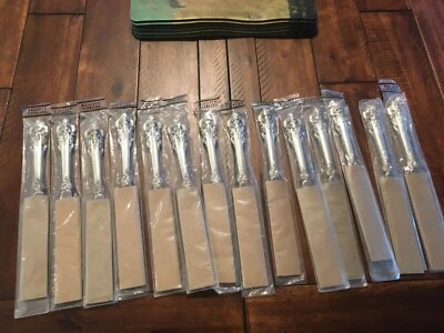 NEW UNUSED 9.3" WALLACE GRANDE BAROQUE STERLING SILVER STEAK KNIFE KNIVES GRAND - Image 1 of 4