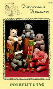 Patrón de costura artesanal de animales de peluche Potbelly Gang de Tomorrow's Treasures TT103 - Imagen 1 de 2