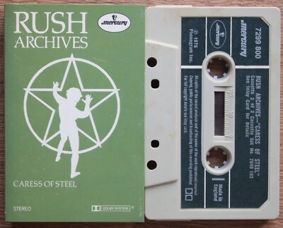 RUSH - CARESS OF STEEL (MERCURY 7649103) 1978 UK CASSETTE TAPE REISSUE ARCHIVES - Image 1 of 3