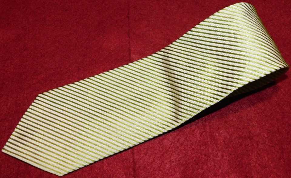 CORBATA CORNELIANI HECHA EN ITALIA VERDE/VERDE CLARO A RAYAS SEDA/ALGODÓN - CORBATAS PARA EL CUELLO. Foto 1 de 3