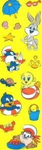 **RAR** Looney Tunes BABIES ON THE BEACH Sandylion Aufkleber ~VINTAGE~ - Bild 1 von 1