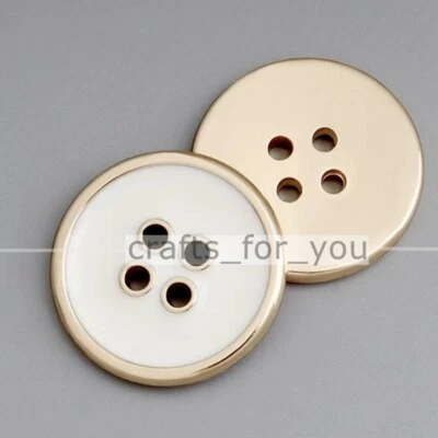 4-HOLE BASIC METAL BUTTONS ROUND 11.5MM-25MM CLOTHING SEWING CRAFT TAILOR DIY - Image 1 of 4