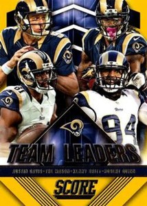 2015 Panini Score Team Leaders Gold #32 Austin Davis/Kenny Britt/Tre Mason/Rober