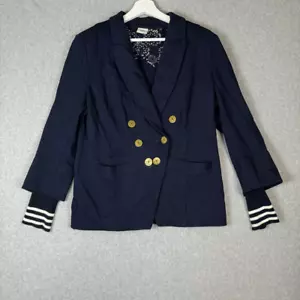 Giacca Blazer Cabi Donna 10 Doppiopetto Blu Navy Nautica Grande Slam - Foto 1 di 7