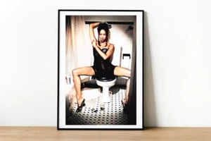 Naomi Campbell Poster-Funny Bathroom Print-Super Model Print- 362 - Picture 1 of 5