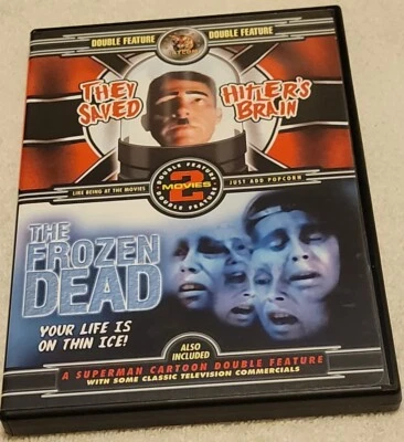 THEY SAVED HITLERS BRAIN 1968 & THE FROZEN DEAD DVD HORROR DOUBLE Rare oop  - Image 1 of 2