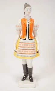 Vintage Hollohaza Hungary Porzellan Figur Dame in traditioneller Tracht ca. 30cm - Bild 1 von 10