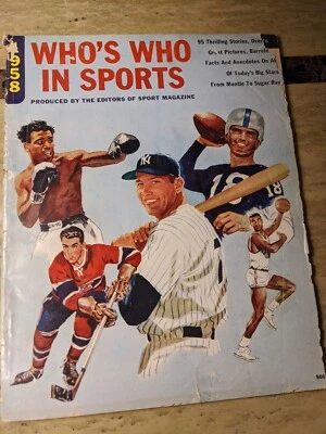 1958 Who Who In Sports Mickey Mantle cubierta rara 🏈⚾ 🏀 Foto 1 de 3