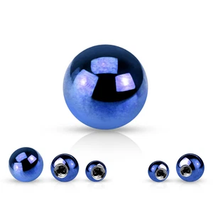 Body Jewelry Replacement Parts - 10pk PVD over Surgical Steel Threaded Balls - Picture 1 of 15