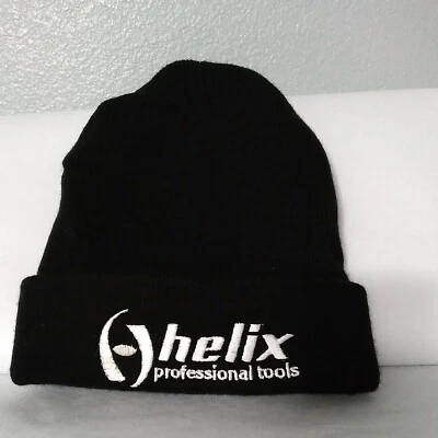 Helix beanie Toboggan hat winter head dress branded. Unisex black onesize - Image 1 of 4