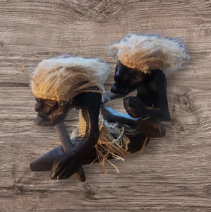 Vintage handgeschnitzte Holz Stamm Tiki Figur / Jamaika - Bild 1 von 4