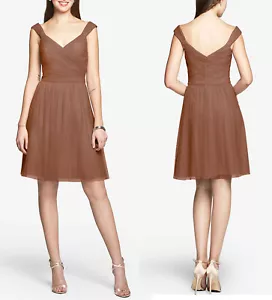 Neu mit Etikett G&G 511 Designer-Tüllkleid kurz Hochzeit Brautjungfer Party Abschlussball LATTE ~ 16 - Bild 1 von 9