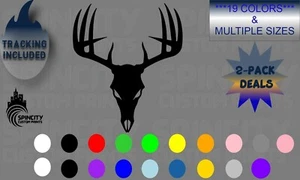 Deer Skull Car Window Vinyl Decal Hunting Truck Graphic Sports Outdoors Sticker - Picture 1 of 10