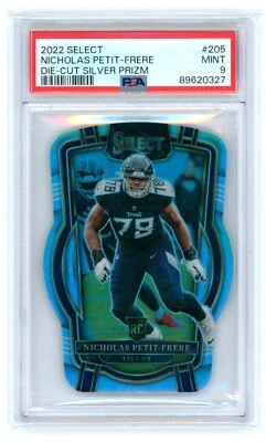 2022 Panini Select #205 Nicholas Petit-Frere - RC Die Cut SILVER Prizm - PSA 9 - Image 1 of 2