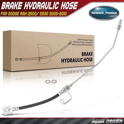 1x Manguera hidráulica de freno trasero izquierdo del lado del conductor para Dodge Ram 2500/ 3500 2003-2010 Foto 1 de 4