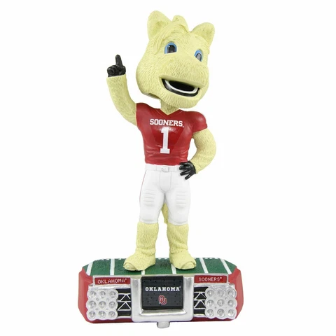Oklahoma Sooners Stadium Lights Special Edition Boomer Football Bobblehead NEW Cover