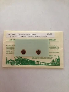 Champ Decals O Gauge OH-222:Canadian National 21” Dulux Red, Black Circle Herald - Picture 1 of 1